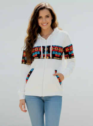 Áo Hoodie Họa Tiết Trắng